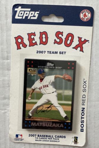 2007 Topps Boston Red Sox Team Set Dice Ks Rookie | eBay