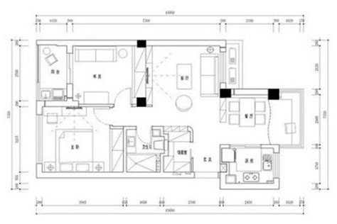 60平米小户型两室一厅,50两室一厅小户型,60平米两室一厅实景图_大山谷图库