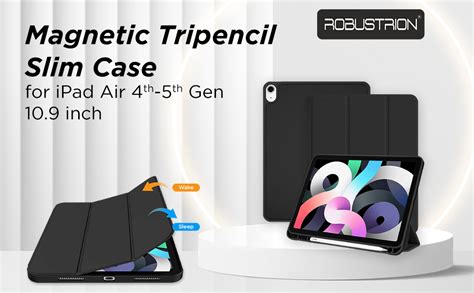 Robustrion Smart Flexible Trifold Flip Case Cover for iPad Air 5th ...