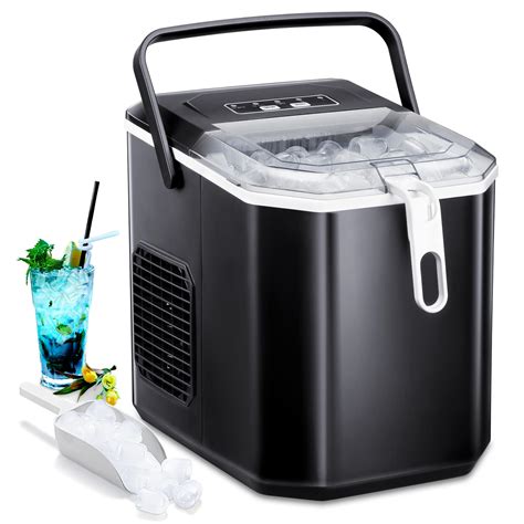 Joy Pebble Ice Makers Countertop, Portable Ice Maker Machine with Self-Cleaning, 25lbs/24Hrs, 6 ...