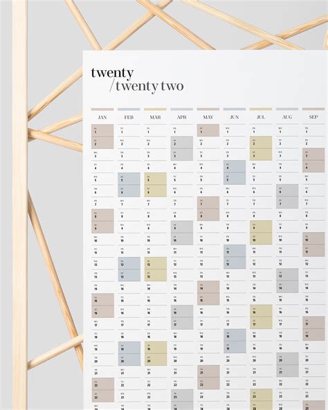 Full Year Calendar Poster - Printable Ilacollection Ideas