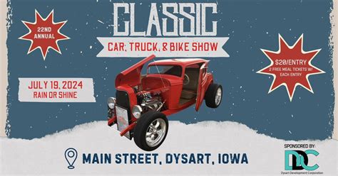 Dysart, Iowas 22nd Annual Car, Truck & Bike Show, Downtown Dysart, Iowa ...