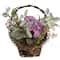 16" Spring Purple Floral Decorated Basket | Michaels