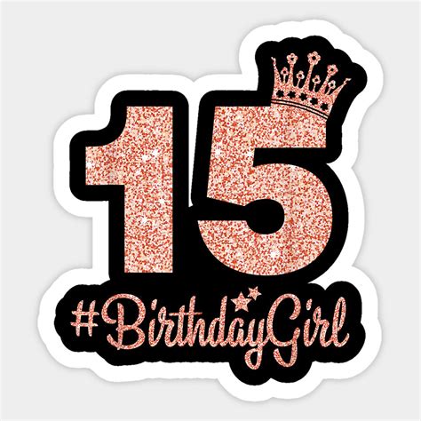 15 BirthdayGirl Sweet fifteen 15th Pink Crown Tee for Girls by andrej ...