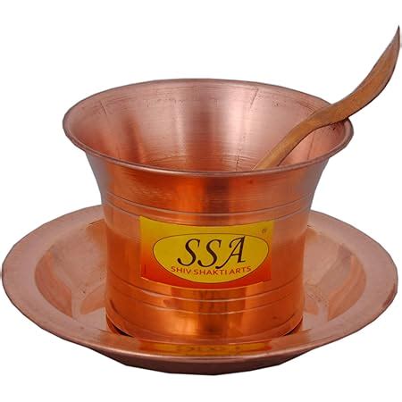 Buy Shiv Shakti Arts® Pure Brass Puja Patra | Punch Patra | Jal Patra ...