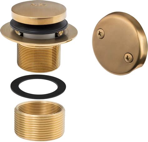 Amazon.com: Bathtub Drain Plug, Replacement Bath Drain Trim Kit with 2-Hole Overflow Faceplate ...