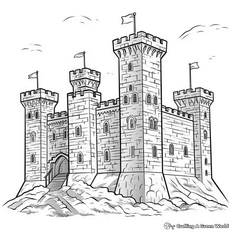 Castle Coloring Pages - Free & Printable!
