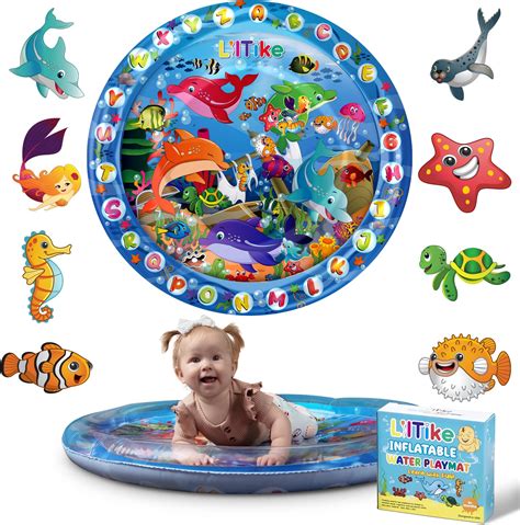 Amazon.com : Splashin'kids Inflatable Tummy time Premium Water mat ...