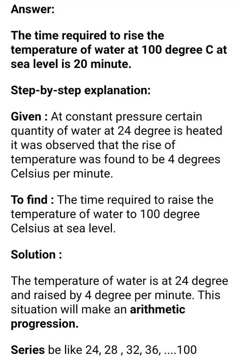 at constant pressure certain quantity of water at 24 degree celsius is ...