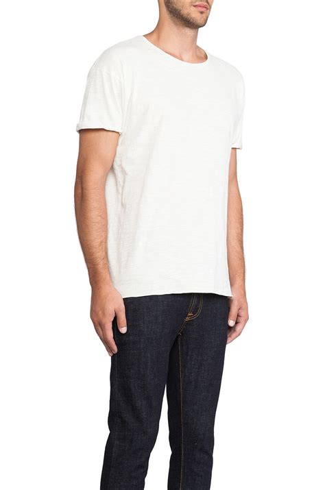 Nudie Jeans Round Neck Tee in White | REVOLVE