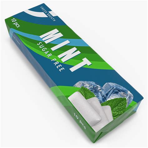 Mint Chewing Gum Pack 3D Model $19 - .max .3ds .blend .c4d .fbx .ma ...