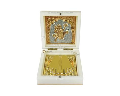GoldGiftIdeas 24K Gold Plated Hanumanji Photo Frame with Charan Paduka ...