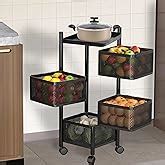 Kuber Industries Storage Rack | 5-Layer Revolving Vegetable Kitchen ...