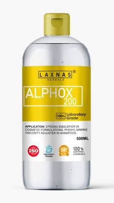 Laxnas Herbals Pure Alphox 200 Liquid Lab Grade | Emulsifier, Perfect ...