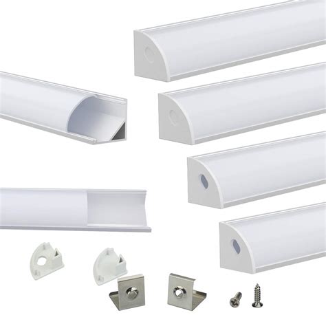 Muzata 6PACK 1M/3.3ft V-Shape LED Aluminum Channel System with PC Cover ...
