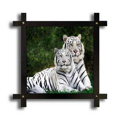 Poster N Frames Cross Wooden Frame Hand-Crafted with Photo of Tiger ...