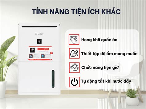 Máy hút ẩm và lọc không khí Sharp DW-D12A-W