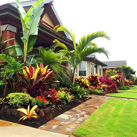 40+ Tropical Landscaping Front Yard Ideas