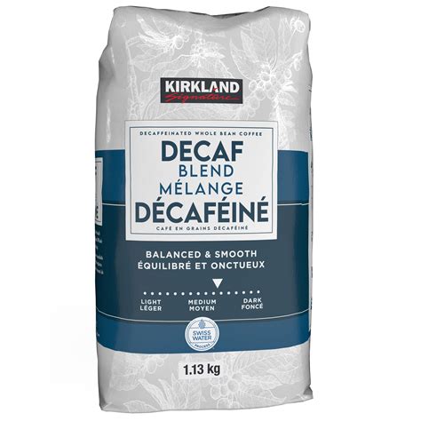 Kirkland Signature Decaffeinated Whole Bean Coffee Blend, 1.13 kg | Costco