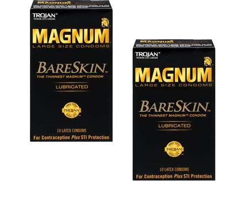 Trojan Magnum Bareskin Large Size Condoms - 10 Count (2 Pack) - Walmart.com