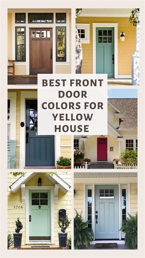 Most Welcoming Front Door Colors for a Yellow House - OAK | GRAIN ...