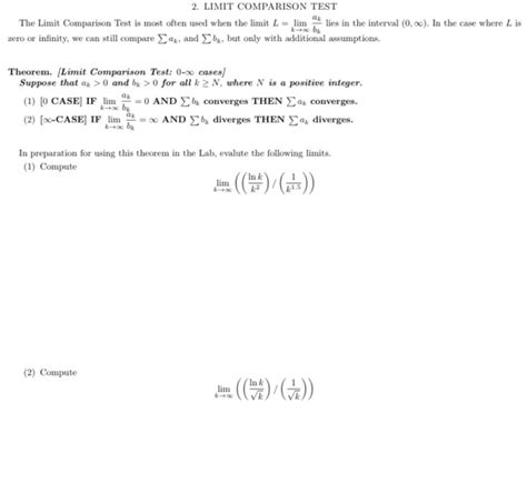 Image result for Prove Limit Comparison Test