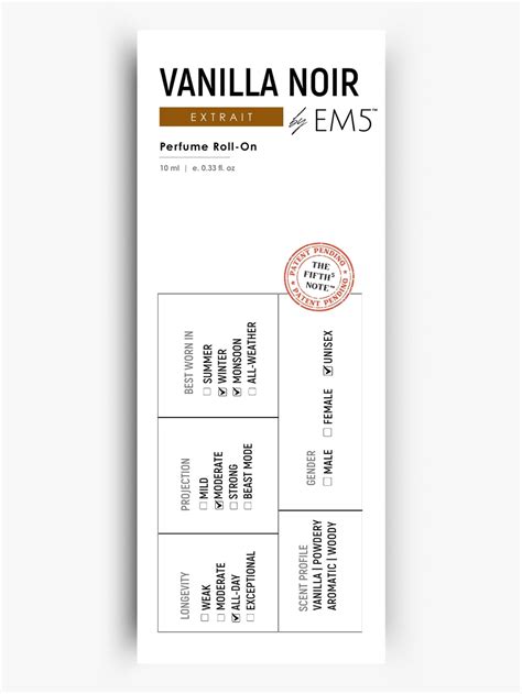 Vanilla Noir Perfume Roll-On – House of EM5