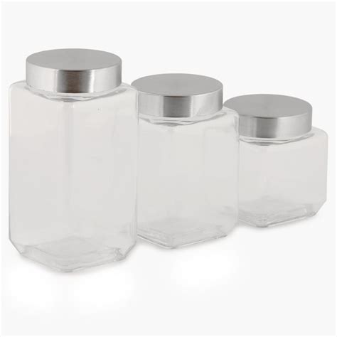 Buy Vienna Glass Canister- Set Of 3 Pc from Home Centre at just INR 550.0