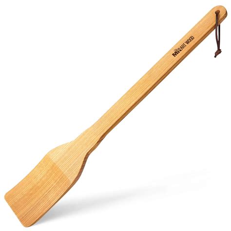 Buy Mr.Art Wood Long Wooden Spatula, 18ââ‚¬Â Length Heavy-Duty ââ‚¬â€œ ...