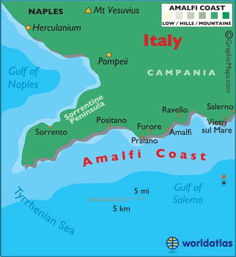 Printable Map Of Amalfi Coast
