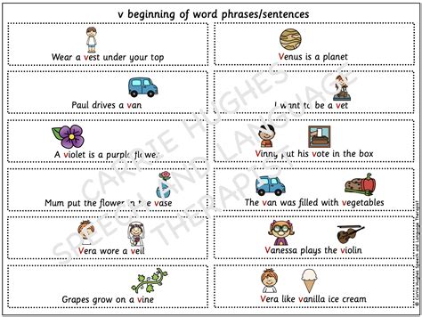 WORD INITIAL MEDIAL FINAL ‘v’ PHRASES AND SENTENCES - Carrie Hughes SLT