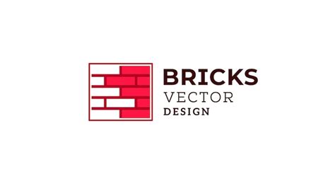 Unique brick vector logo design | Premium Vector