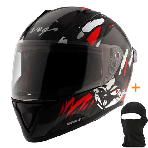 Bolt Bunny Black Red Helmet free balaclava mask – HELMETWALA.COM