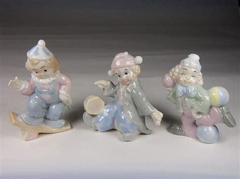 Cosmos Gifts Fine Porcelain Children Performing Clown Acts Set of 3 ...