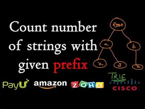 Count number of strings with given prefix Video Lecture - DSA in C++ ...