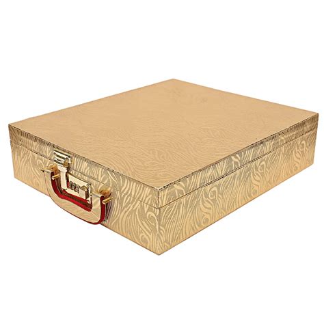 Buy Kuber Industries Wooden Five Rod Bangle Storage Box (Gold ...