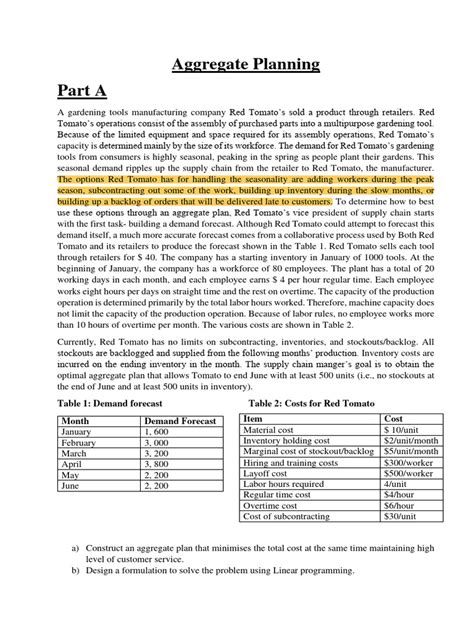 Aggregate Planning Problem 的图像结果