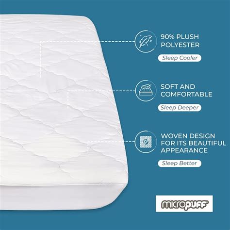 Micropuff Down Alternative Microfiber Mattress Pad in the Mattress ...
