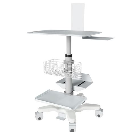 COMPUTER ON WHEELS HEALTHCARE HOSPITAL TELEMEDICINE SIT STAND CART MOD ...