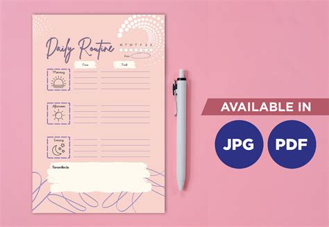 Image result for Daily Routine Planner