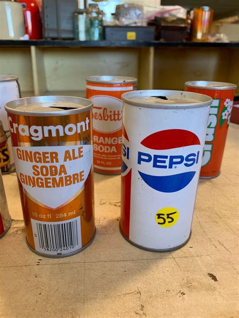 9- Assorted Vintage Soda Cans - Schmalz Auctions
