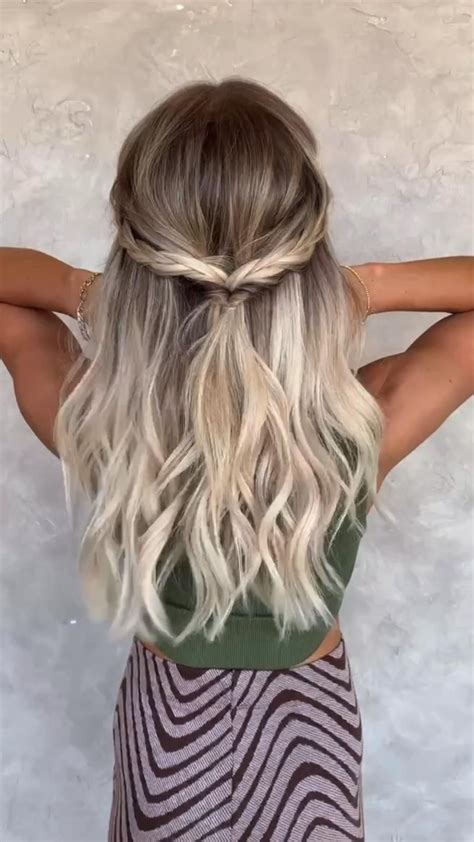 Half up braided easy hairstyle tutorial – Artofit