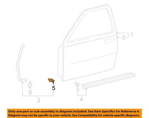 Genuine Toyota 67867-0C010 Roof Side Rail Weatherstrip Retainer ...