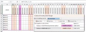 How to Color Weekends in Excel 的图像结果