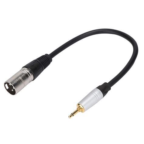 Wendry Gold Plated 3.5mm TRS to XLR3M Stereo Breakout Cable, Mono Male ...