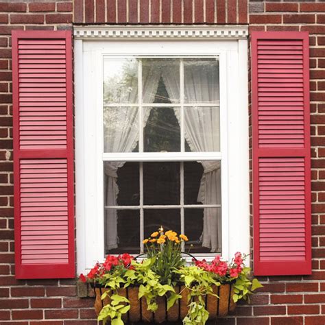 AWC Exterior Window Shutters Louvered, Pair - Walmart.com
