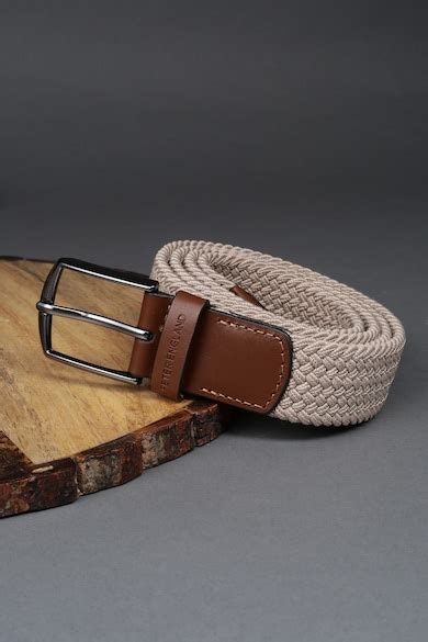 Buy Men Beige Textured Leather Belt Online - 40097780 | Peter England