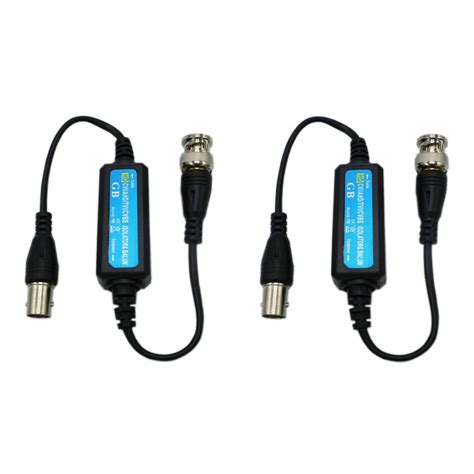 2pcs HD/CVI/TVI/AHD Coaxial Ground Loop Isolator Video Balun BNC Anti ...