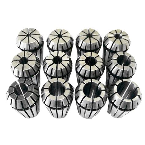 findmall 12 PCS New ER20 1/8"-1/2" Super Precision Collets Set with 1/4 ...