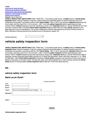 Fillable Online vehicle safety inspection form - ig ...